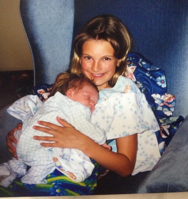 brittneyhole's tweet photo. Happy birthday baby brother #notanymore #biggerthanme #15 #hardtobelieve http://t.co/yqpdOvge6N