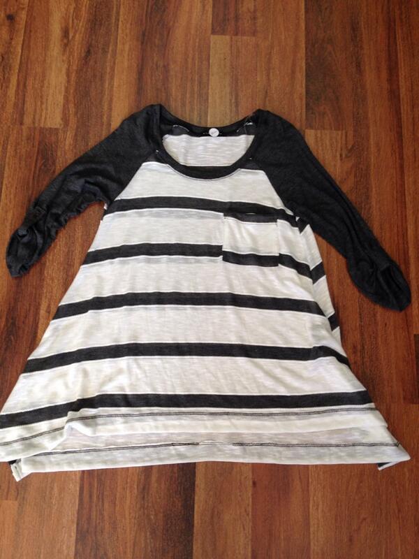 Long baseball striped shirt $25