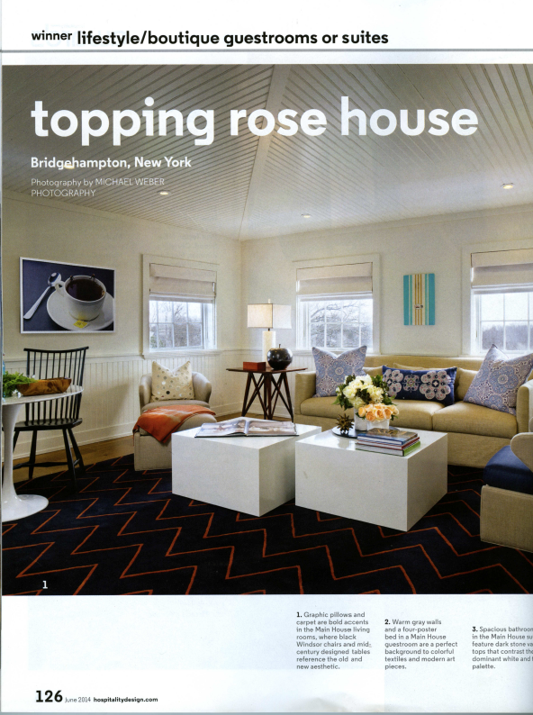 WinstonWachter's tweet photo. Congratulations @ToppingRose for its two awards in @hdmag! Check out those #ChristopherBoffoli and #PeterDaytons! http://t.co/4Xml6PNZyI