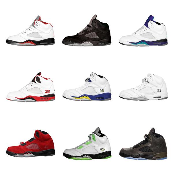 air jordan 5 original colorways