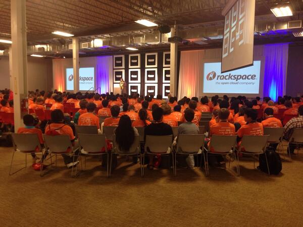 la_mitche's tweet image. Packed #rackspace #sohacks #keynote