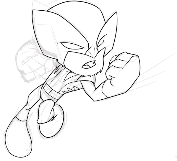 Chibi Wolverine Coloring Pages