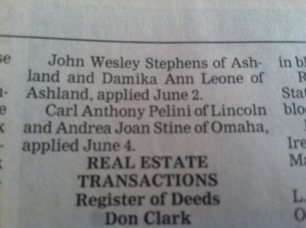 devinaylor's tweet image. Carl Pelini got married in wahoo. Way to try to hide it.