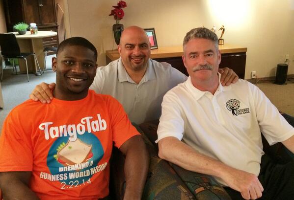 What a great team... @LT_21 and @JimFloros doing a PSA for @SDFoodBank