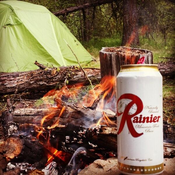 Rainier_Beer's tweet image. Ever had Rainier while camping? Heard it's in-tents. #Puns #vitaminR