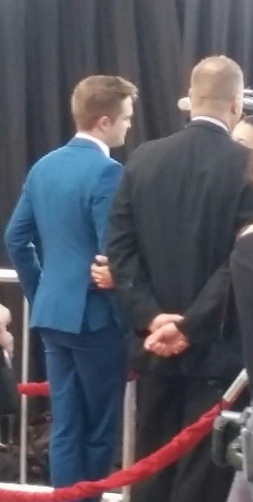 RobsOnePercent's tweet photo. #RobsOnePercent at #TheRoverPremiere Answering questions like a boss. http://t.co/syxzPcjOdc