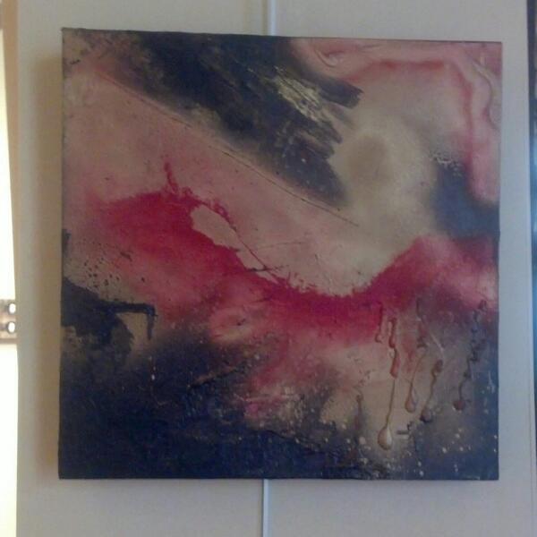 mmzeroexp's tweet image. Here is the piece that just sold at Artel Gallery ; an abstract called &quot;Ferrari&quot;