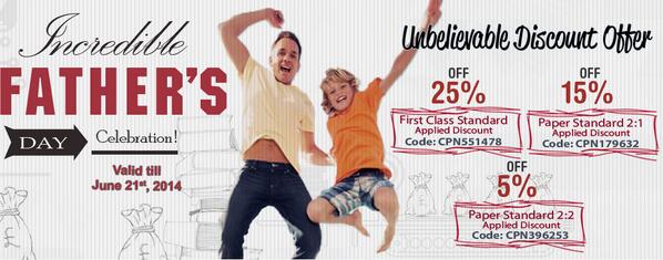 RealCoursework's tweet image. Incredible Father's Day Celebration! Unbelievable Discount Offer...!! goo.gl/qcfJXP
#Father #Dad #Day