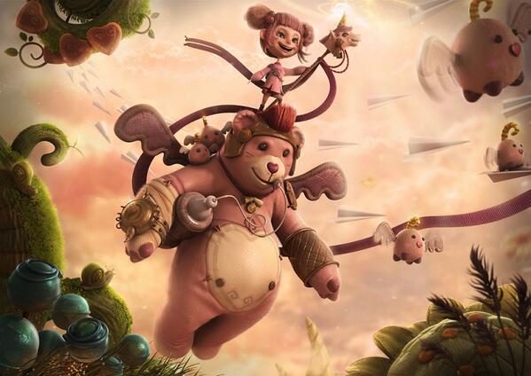 online_render's tweet image. Игрушечная битва - милая 3d иллюстрация от Khiew jit Chun renderart.ru/art/thu-warrior #ВзаимныйФолловинг