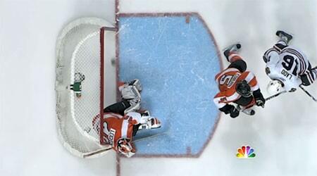 dradziszewski27's tweet image. Too bad Leighton's not in net for New York... #BadAngles #ShotsFromEverywhere