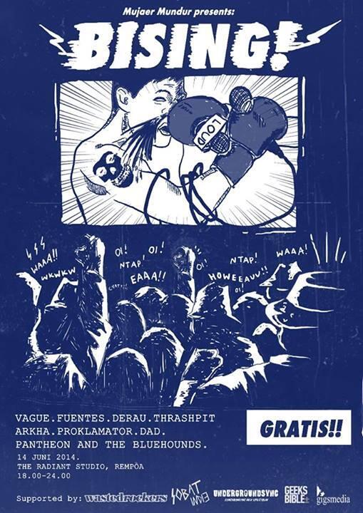 postrockTNG's tweet photo. Jangan lewatkan "Bising!" hari ini @ The Radiant studio, rempoa. Featuring @fuentesband @VagueMusic @_derau and more! http://t.co/lCiKvqlsGg