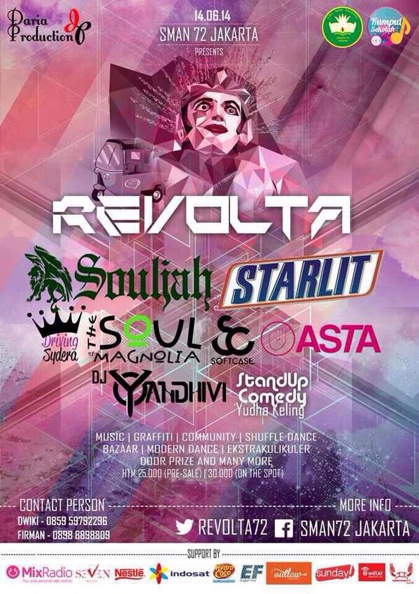 Kita sudah sampai di sman72 jakarta utara ! Yuk temen2 deket sini mari merapat ke <a href="/revolta72/">REVOLTA</a>