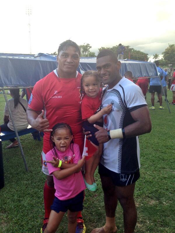 Good to catch up with <a href="/GlasgowWarriors/">Glasgow Warriors</a> <a href="/NMatawalu/">Nikola matawalu</a> and <a href="/WorcsWarriors/">Worcester Warriors</a> Ofa. #pacificnations #fiji #tonga