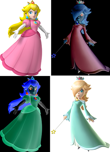 RT @ChefKawasaki: ロゼッタ様とピーチ姫の服が補色の関係にあるって話