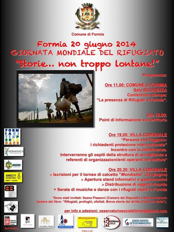 #gusperirifugiati <a href="/Karmen_Giordano/">Carmen Giordano</a> @BernabucciPaolo <a href="/COCISOnlus/">COCIS Onlus</a> <a href="/UNHCRItalia/">UNHCR Italia</a> <a href="/FedericaMog/">Federica Mogherini</a> <a href="/matteorenzi/">Matteo Renzi</a> <a href="/nzingaretti/">Nicola Zingaretti</a>