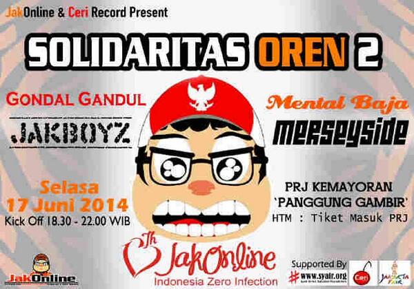 Yup, next! #SolidaritasOren part2 Selasa 17 Juni,19.00-22.00 Panggung Gambir PRJ Kemayoran, HTM : 25K  , merapat!