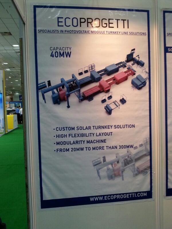 renergyteda's tweet photo. Ecoprogetti specialists in photo voltaic module turnkey line solutions at exhibition.. http://t.co/WzEWtEkqiI