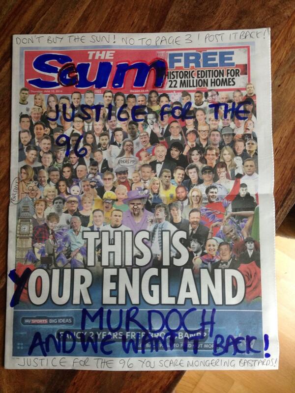 bencourtney77's tweet photo. At last my free copy of @TheSunNewspaper arrived for me to send straight back #JFT96 #DontBuyTheSun #PostBackTheSun http://t.co/hDhp8VwF5K