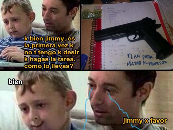 yisucrist's tweet photo. jimmy lleva bien los estudios http://t.co/HtTjv71APn