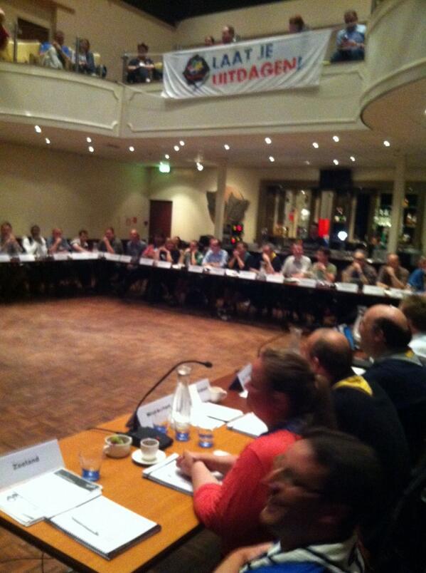 Landelijke raad #Scouting Nederland in #Zeewolde bijeen. Hen van harte welkom geheten in HET middelpunt van NL.