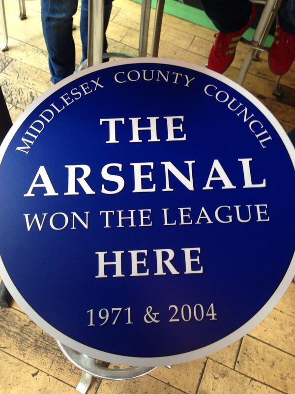 Arsenal fans put blue plaque on Tottenham's WHL stadium 'Won the