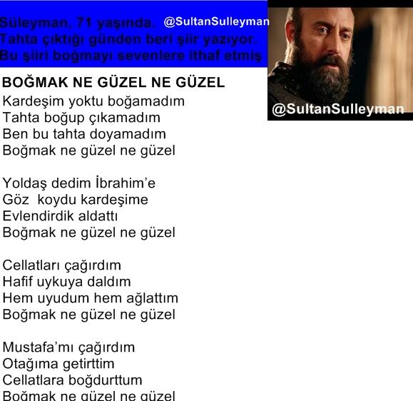 BOĞMAK NE GÜZEL NE GÜZEL #muhtesemyüzyıl #MuhtesemVeda #şiir