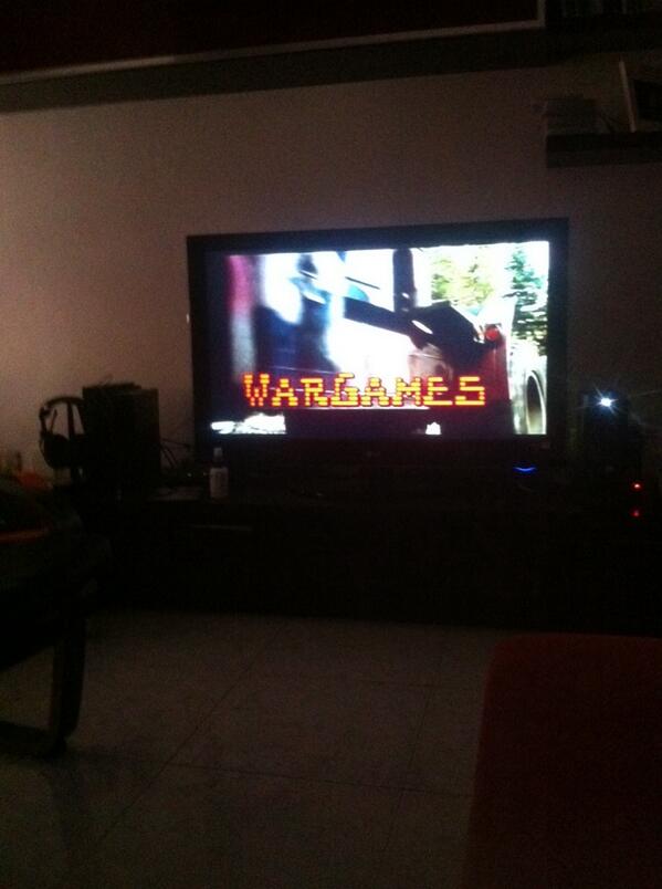 TteBermejo's tweet photo. Esta sesión de cine se la dedico a @karlos346 #WarGames !! Seguro que no defrauda http://t.co/UpdkxTK0zX
