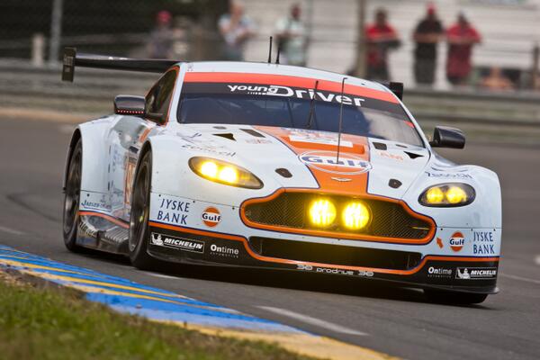 astonmartin's tweet photo. #98 Aston Martin moves into first place in the GTE Am class #LM24 http://t.co/IZLSdpxu2K