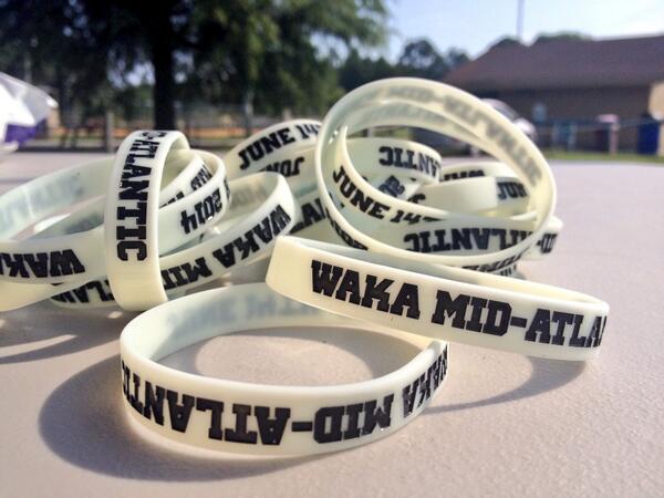 WAKAbarbuzz's tweet photo. Official wristbands for the #wakamidatlantic2014 &amp; the @WAKAVAPeninsula #EOS! Can't wait to party with @LuckiesParty! http://t.co/TxnqjpMe5z