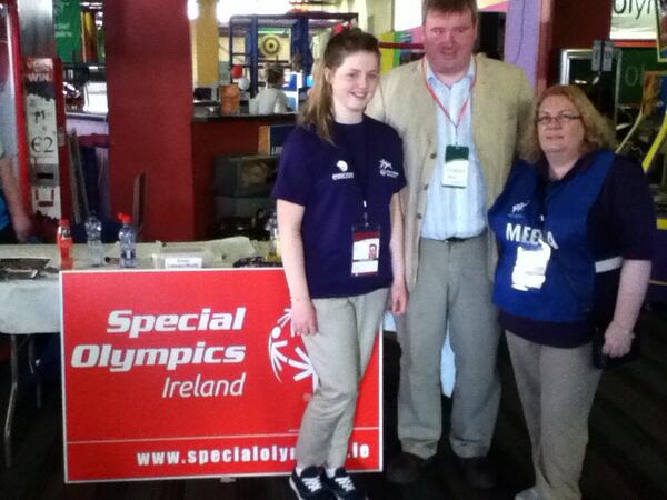 Legaartis's tweet photo. Senator Martin Conway has popped in to  say a big hello to the athletes and volunteers #SOGames2014 @SOIreland http://t.co/o5WxjeLvWa