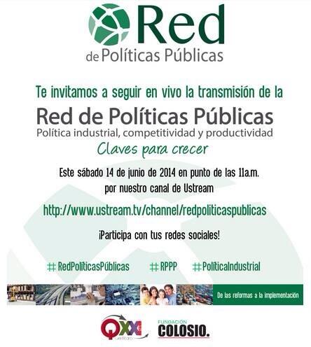 urquizaric's tweet photo. Sigue en la transmisión de la Red de Políticas Públicas este sábado a partir de las 11 a.m. #RedPolíticasPúblicas http://t.co/y9wHKgNfou