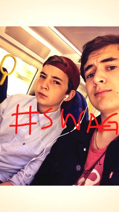 MKaroumi's tweet photo. Hanging with mah lil bro on the #swagtrain http://t.co/6qNlmlhaep