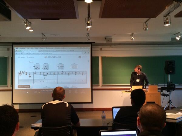 base10labs's tweet photo. #mmirg with @adrianholovaty showcasing @soundslice http://t.co/QtDJycxUVv