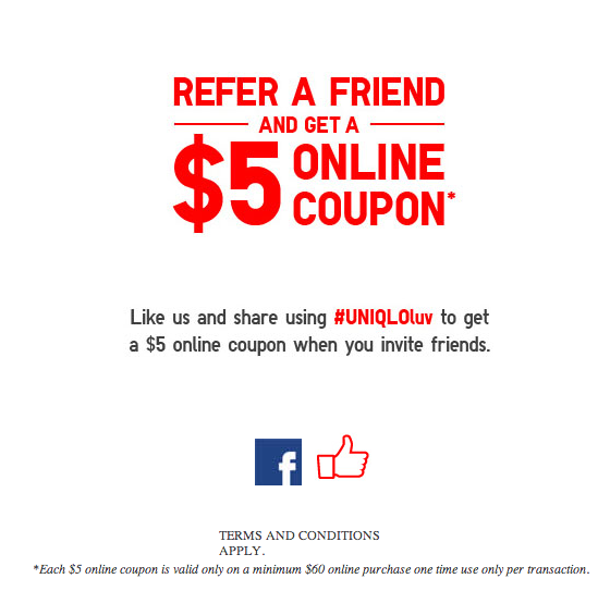 UNIQLO Malaysia Stay updated with us by subscribing to Facebook #30 UNIQLO Malaysia Stay updated with us by subscribing to Facebook
