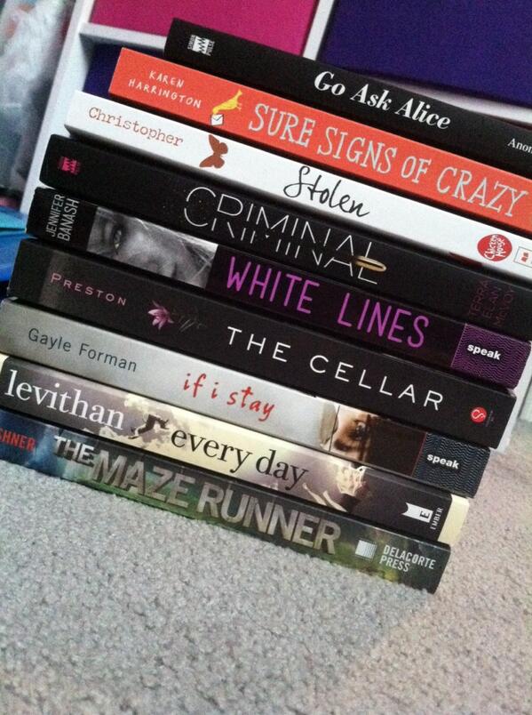 caitsheaaa_'s tweet image. I went to Barnes &amp;amp; Noble to buy my summer reading books and left the store with this pile #idonthaveaproblem #iswear