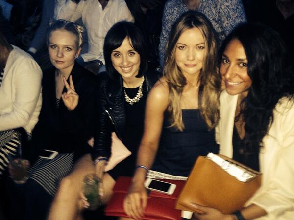 First show of #LCM <a href="/Superdry/">Superdry</a> with <a href="/gracegilfeather/">Grace Gilfeather</a> <a href="/HollyValanne/">Holly Roberts</a> @victoriahiggs <a href="/britishGQ/">British GQ</a> <a href="/TheGQStyle/">British GQ Style</a>