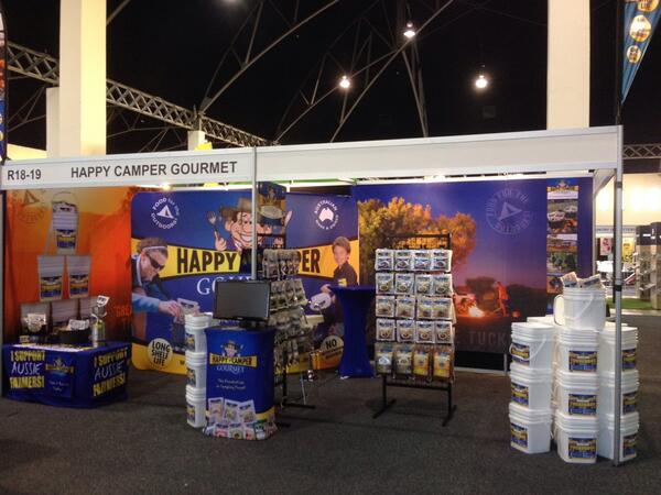 Check out the new site for @HappyCamperMeal at the #outdoorretail show in Sydney.@LoveEastGippy @jstorycarter