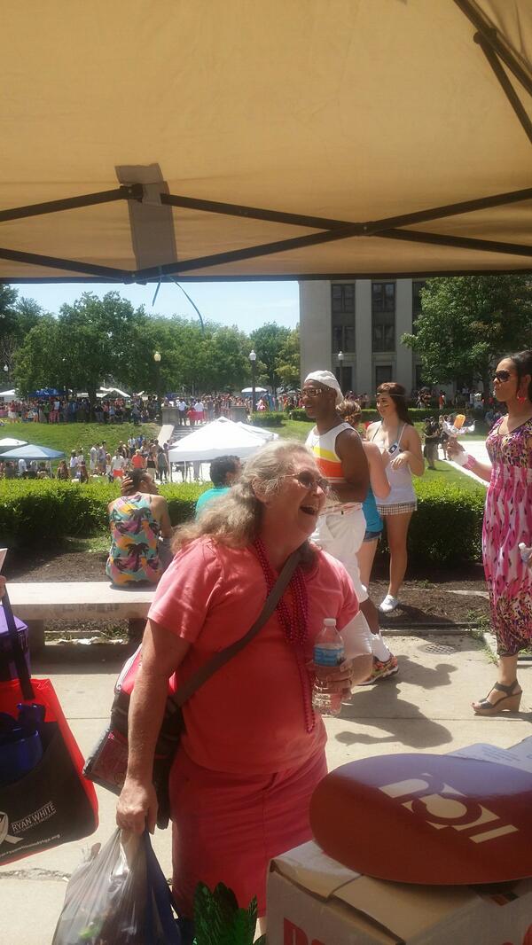 terry4recorder's tweet photo. Meeting the Constituents @indypride http://t.co/ygCuviJZZy