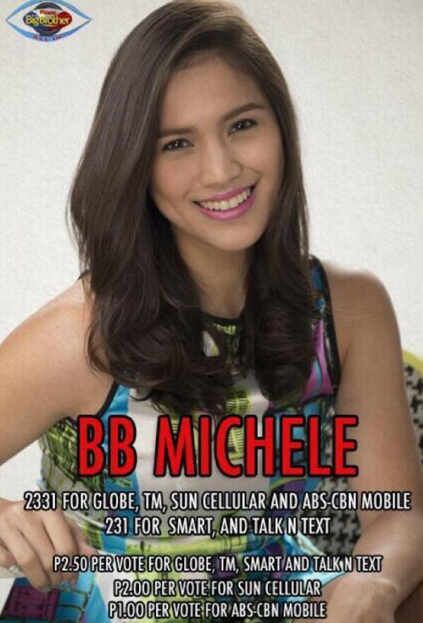 gumabaomichele's tweet photo. Another day to vote for Michele! BB MICHELE #TeamMichele http://t.co/0Q3hR3TRYH