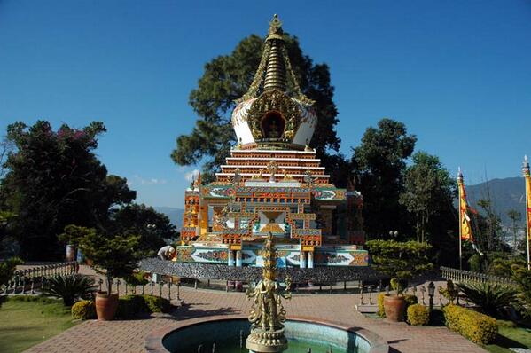 HimalayanEcho's tweet photo. Garden of #KopanMonastery in Kathmandu valley. https://t.co/m9BVJdTzGF
