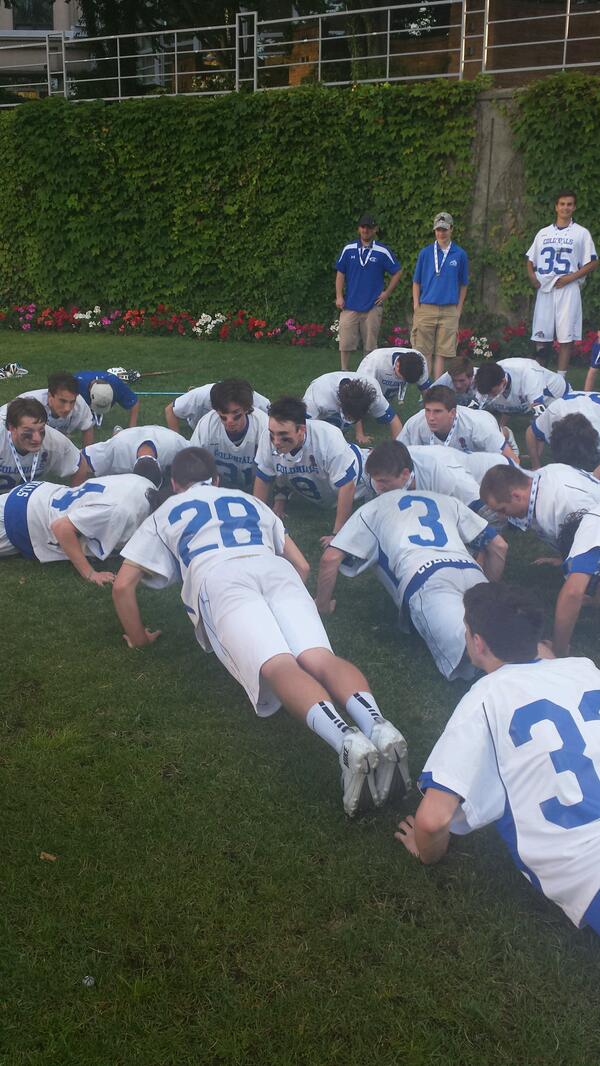 And they celebrate the state title win by doing 40 pushups after the game. <a href="/GlobeSchools/">Boston Globe Schools</a> <a href="/ABColonials/">AbColonials</a>