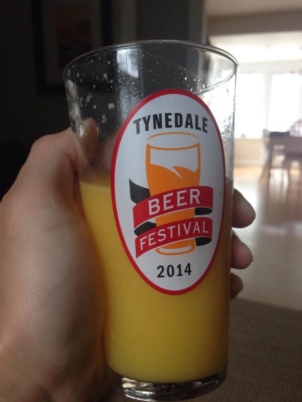 Nothing better than a glass of OJ the morning after <a href="/tynebeerfest/">Tynedale Beer Fest</a>