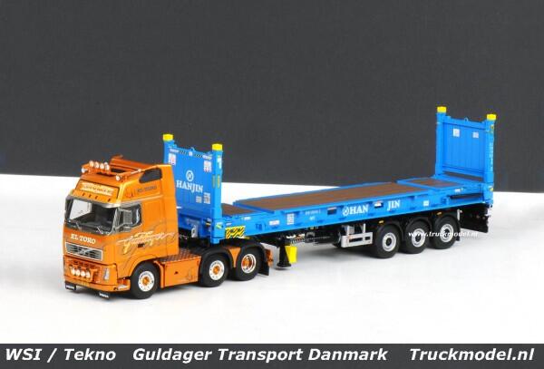 WSI / Tekno Guldager Volvo FH El Toro Hanjin 40ft Flatrack containertrailer.
truckmodel.nl/wsi-/-tekno-gu…