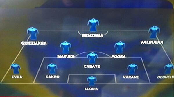 Voici la composition en avant première pour le match de ce soir 
#Rt