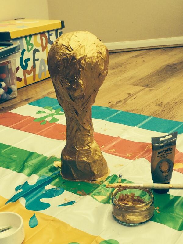 Is this the closest we'll get to the trophy?... #WorldCup2014 #childcare #fun