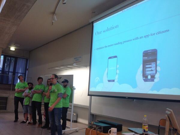 SWLiege's tweet image. 3rd pitch: @EyeMeter ! Optimise the meter reading process with an app for citizens! #swliege