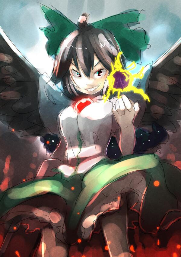 霊烏路空 「うつほ#深夜の真剣お絵描き60分一本勝負 」|はしろのイラスト