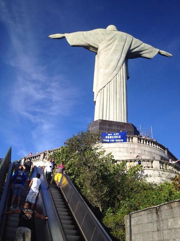 riegaan's tweet image. Carlisle fans in rio #cufc #cufc6000 #carlisleunited #ENG #3lions