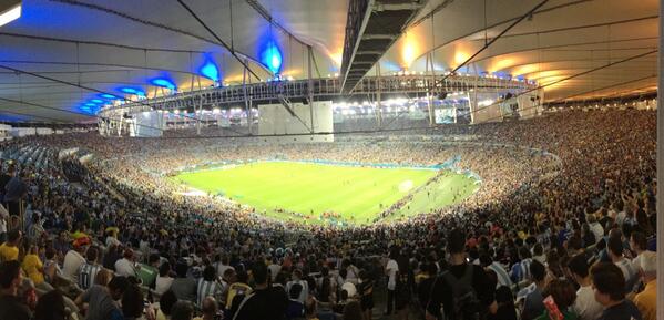 richard_conway's tweet image. World Cup football is back at the Maracana Stadium for the first time in 64 years. Argentina v Bosnia.