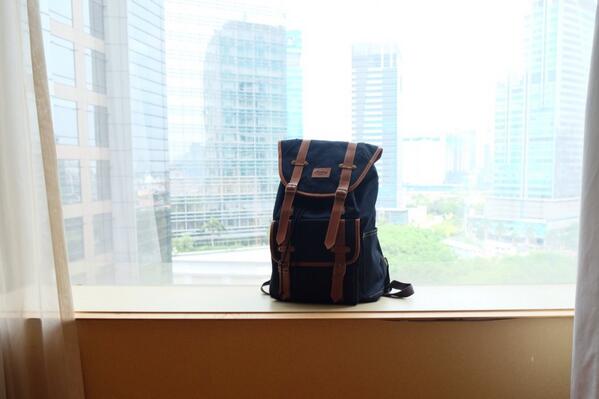 kentmarcio's tweet photo. A scene from JW Marriot Jakarta! Just get @Lombergbags cool and stylish! #tas #denim #lombergbags #indonesia http://t.co/UshkFZU0Dw